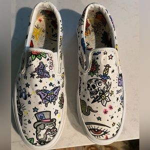 Tattoo edition Vans size 7M/8.5W UNIQUE!